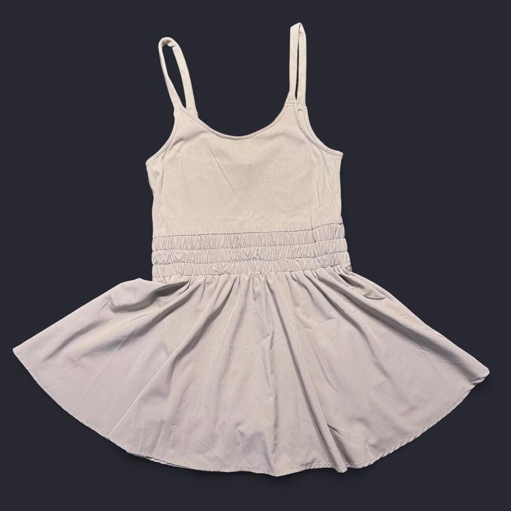 Light green mini babydoll dress